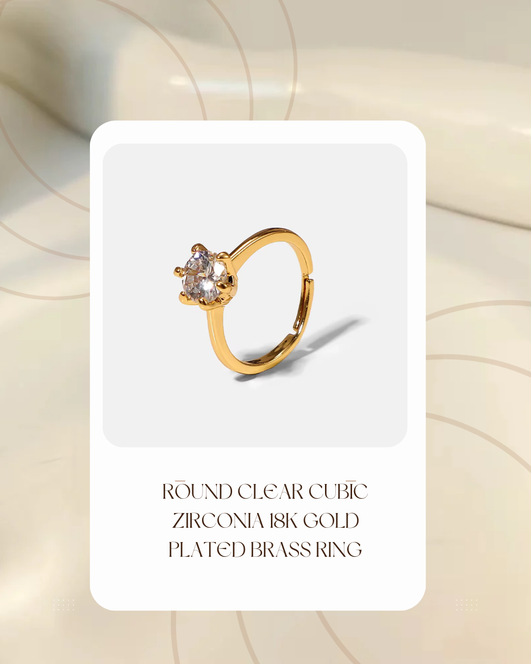 Cubic Zirconia Ring Ad